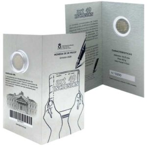 ESPAÑA 2026 2 EUROS CONMEMORATIVA PROOF - ART.49 INCLUSION "DISCAPACIDAD, PROTECCION Y DERECHOS" BE - CARTERA OFICIAL PP.