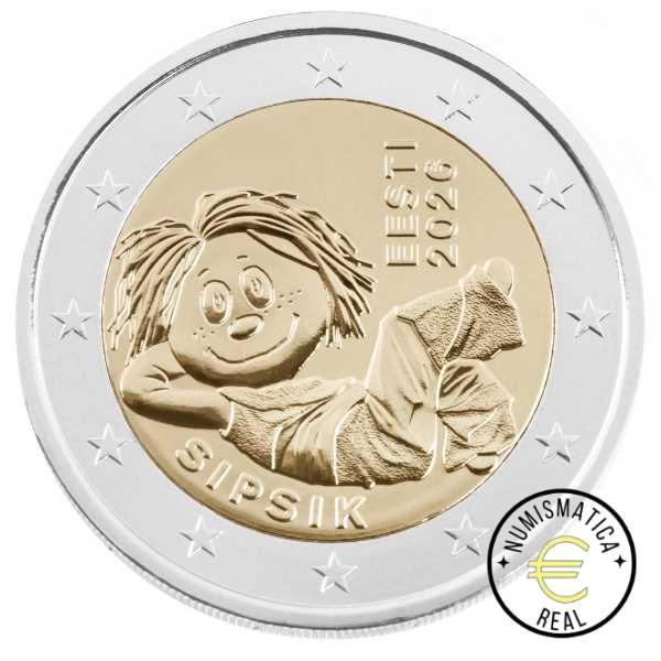 ESTONIA 2026 2 EUROS CONMEMORATIVA UNC "SIPSIK" - S/C.