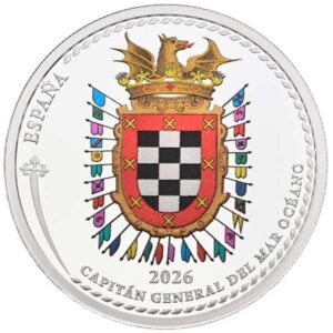 ESPAÑA 2026 5 EUROS PROOF – 4 REALES “V CENTENARIO DE ALVARO DE BAZAN” BE – PP.