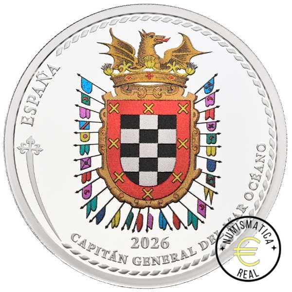 ESPAÑA 2026 5 EUROS PROOF – 4 REALES “V CENTENARIO DE ALVARO DE BAZAN” BE – PP.