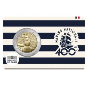 FRANCIA 2026 2 EUROS CONMEMORATIVA BU - LA ARMADA FRANCESA "400º AÑOS DE EXPERIENCIA" BNC EN COINCARD.
