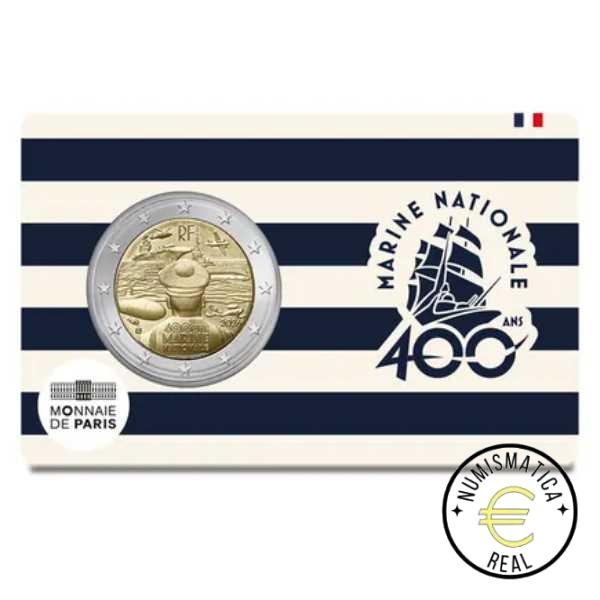 FRANCIA 2026 2 EUROS CONMEMORATIVA BU - LA ARMADA FRANCESA "400º AÑOS DE EXPERIENCIA" BNC EN COINCARD.