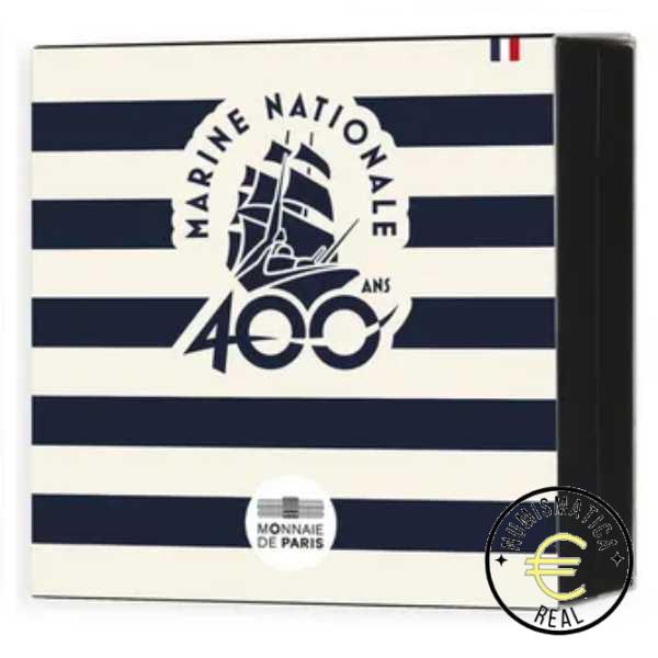 FRANCIA 2026 2 EUROS CONMEMORATIVA PROOF - LA ARMADA FRANCESA "400º AÑOS DE EXPERIENCIA" PP EN ESTUCHE. - Imagen 3
