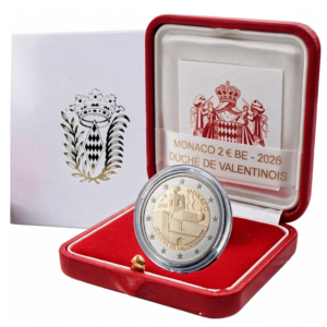 MONACO 2026 2 EUROS CONMEMORATIVA PROOF - "DUCADO DE VALENTINOIS" - EN ESTUCHE OFICIAL BE. PP
