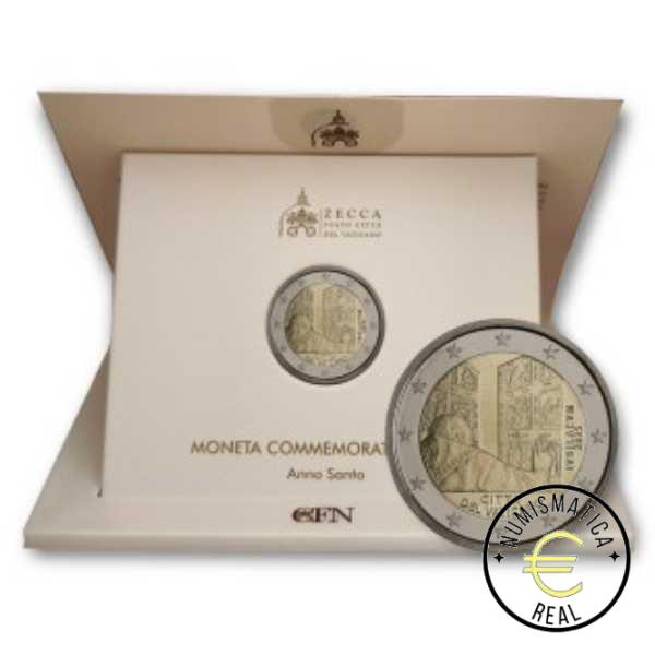 VATICANO 2025 2 EUROS CONMEMORATIVA BU - AÑO SANTO JUVILAR - EN CARTERA OFICIAL.