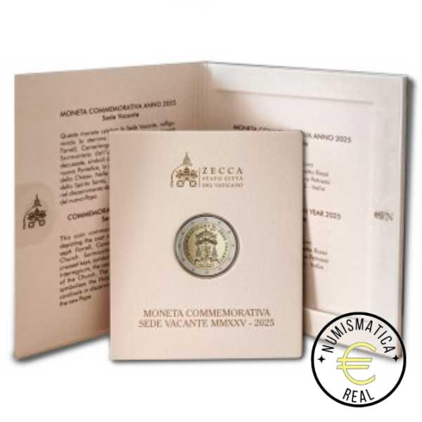 VATICANO 2025 2 EUROS CONMEMORATIVA BU - SEDE VACANTE - EN CARTERA OFICIAL. - Imagen 3