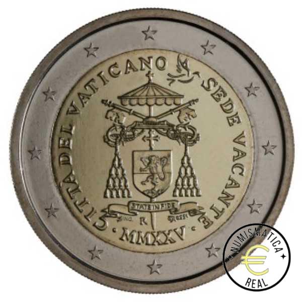 VATICANO 2025 2 EUROS CONMEMORATIVA BU - SEDE VACANTE - EN CARTERA OFICIAL. - Imagen 2