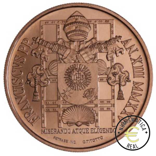 VATICANO 2025 20 EUROS CONMEMORATIVA BU - ARTE Y FE “EL BUEN PASTOR" - EN ESTUCHE OFICIAL. - Imagen 2