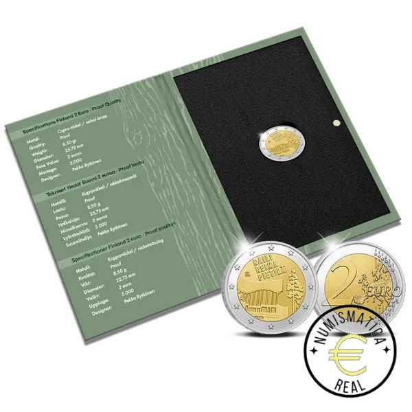 FINLANDIA 2026 2 EUROS CONMEMORATIVA PROOF - "RAILI Y REIMA PIETILA" BE- PP EN ESTUCHE. - Imagen 3