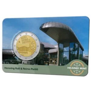 FINLANDIA 2026 2 EUROS CONMEMORATIVA BU - "RAILI Y REIMA PIETILA" COINCARD VARIANTE IDIOMA INGLES - BNC.