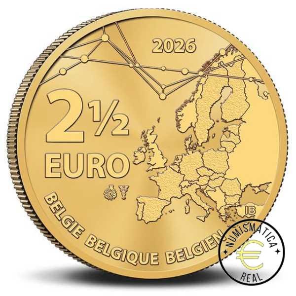 BELGICA 2026 2,5 EUROS COINCARD CONMEMORATIVA UNC - "EL CABALLO DE TIRO BELGA" - VERSION FRANCESA BU. - Imagen 4