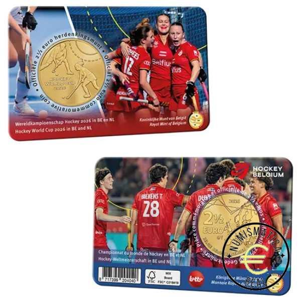 BELGICA 2026 2,5 EUROS COINCARD CONMEMORATIVA UNC - COPA MUNDIAL DE HOCKEY EN BELGICA Y LOS PAISES BAJOS" - VERSION HOLANDESA BU. - Imagen 4