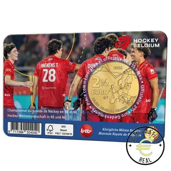 BELGICA 2026 2,5 EUROS COINCARD CONMEMORATIVA UNC - COPA MUNDIAL DE HOCKEY EN BELGICA Y LOS PAISES BAJOS" - VERSION HOLANDESA BU. - Imagen 5