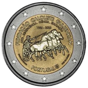 PORTUGAL 2026 2 EUROS CONMEMORATIVA UNC "70º AÑOS DE LA FUNDACION CALOUSTE GULBENKIAN" S/C.