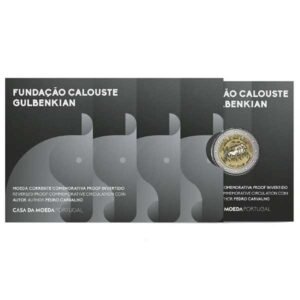 PORTUGAL 2026 2 EUROS CONMEMORATIVA PROOF REVERSO - 70º AÑOS DE LA FUNDACION CALOUSTE GULBENKIAN - EN COINCARD OFICIAL (CARTERA) - PP REVERSO.