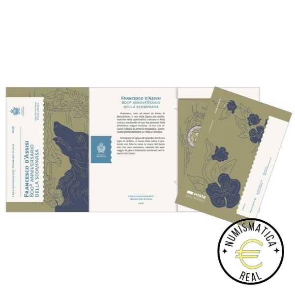 SAN MARINO 2026 2 EUROS CONMEMORATIVA BU - 800º ANIVERSARIO DE LA MUERTE DE SAN FRANCISCO DE ASIS - EN CARTERA OFICIAL. - Imagen 4